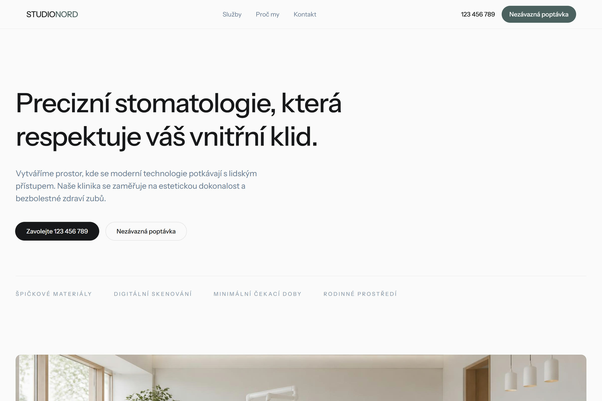 The opening of the Studio Nord site: a calm headline about precise dentistry